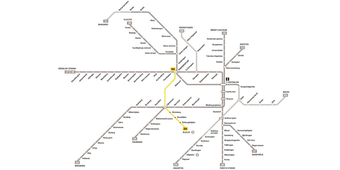 Tunnelbanan växer – Gula linjen byggs med självkörande fordon