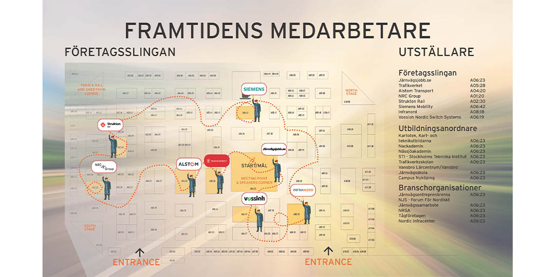 Framtidens medarbetare Train & Rail karta